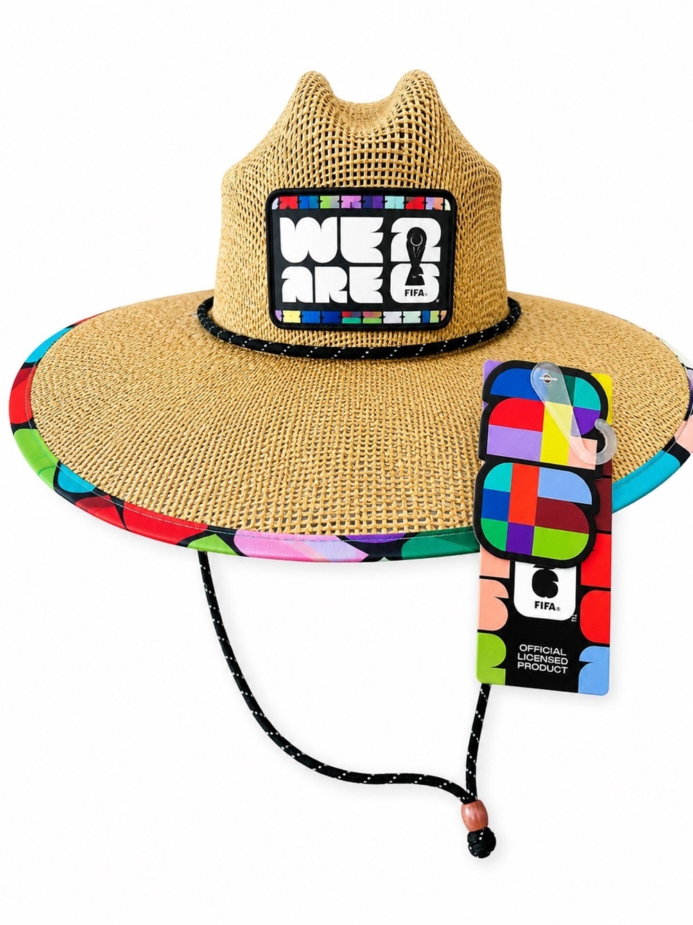 NWT-“WE ARE” Straw Sun Hat-Wide Brim/Official Licensed Product.